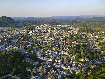 贵州贵阳青岩古镇5A景区航拍图片