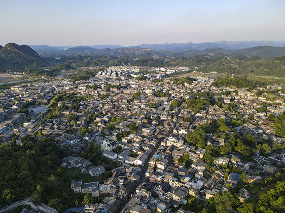 贵州贵阳青岩古镇5A景区航拍图片