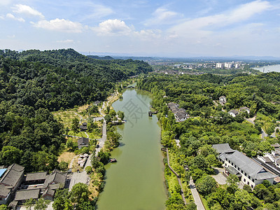 航拍湖南岳阳桃花源5A景区图片