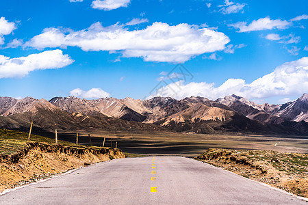 青海公路青海祁连山脉公路背景