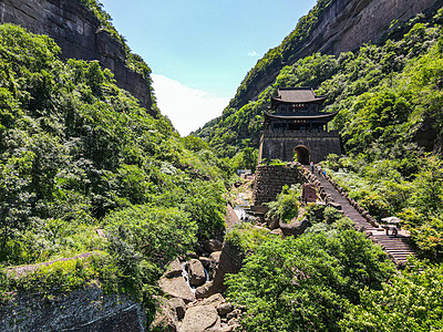 亚丁风景区四川省剑门关风景区航拍背景