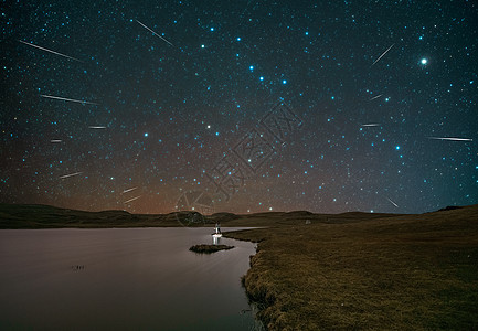 云南昭通大海子风景区星空银河图片