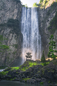 5.4青年节4A风景区百丈漈瀑布背景