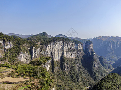 航拍湖南湘西矮寨奇观5A景区德夯大峡谷图片