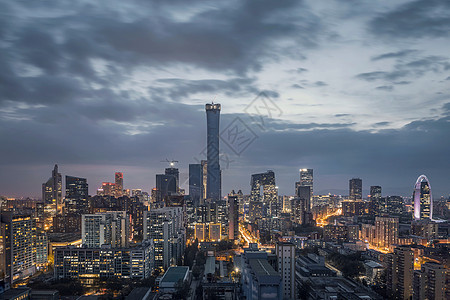 北京CBD风景城市风光广角高清图片素材