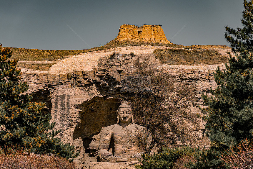 世界文化遗产5A景区山西大同云冈石窟图片