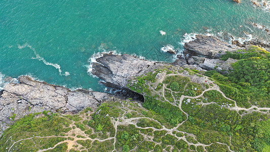 深圳东冲海岸深圳穿越东西涌海岸线航拍背景