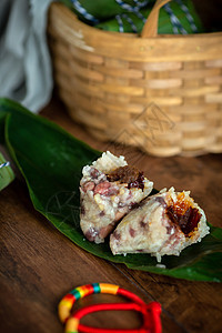 传统食物端午节粽子美食摄影图图片