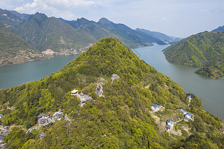 航拍清江画廊山峰河流青山绿水5A景区图片