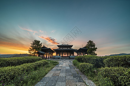 重庆白马山景区贡茶园风光图图片