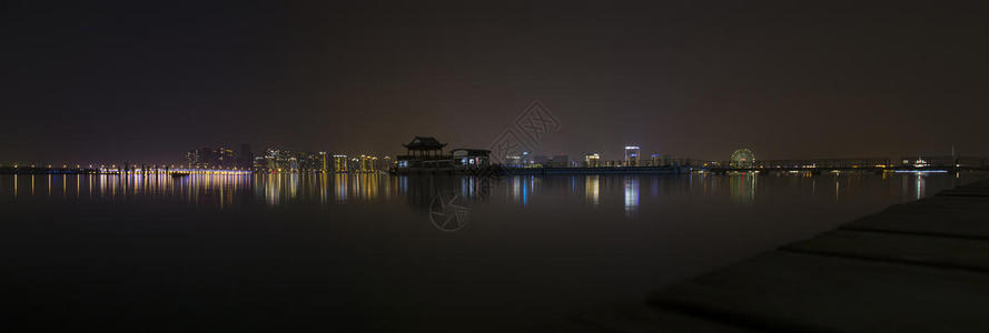 金鸡湖夜景图片