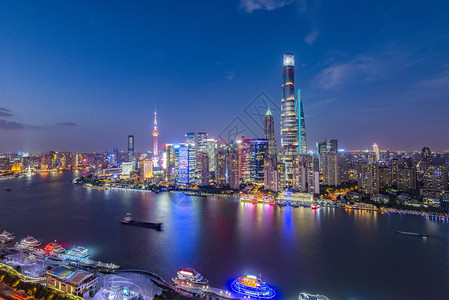 上海浦东夜景全景图图片