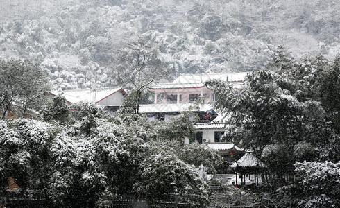 峨眉山雪景图片