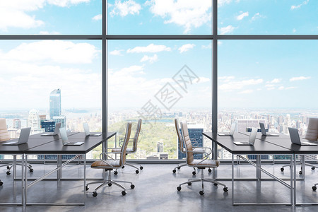 WorkplacesinamodernpanoramicofficeNewYorkcityviewfrom图片