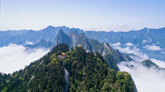 秦岭山脉陕西5A景区西岳华山风光背景