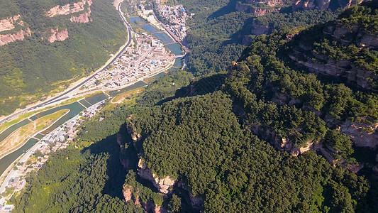 航拍太行山大峡谷风光5A景区图片