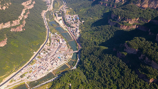 航拍太行山大峡谷风光5A景区图片