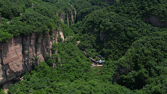 5A景区龙潭大峡谷奇特峡谷地貌航拍高清图片