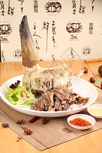 中式美食牛头肉背景
