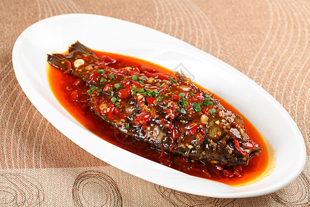 中式美食红烧鲫鱼高清图片