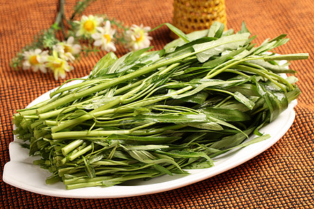 新鲜空心菜火锅烧烤食材图片素材