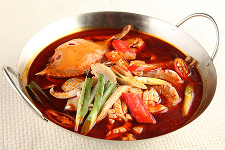 麻辣海鲜锅背景图片