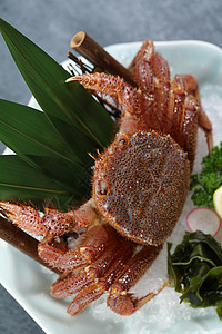 毛蟹螃蟹料理高清图片