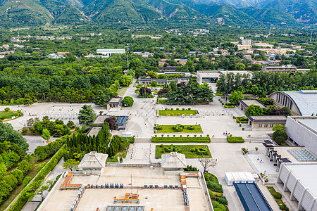 西安兵马俑景区航拍图片