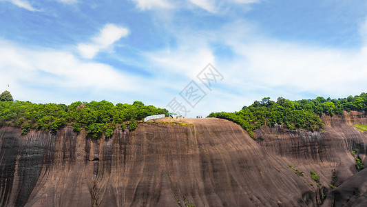 湖南郴州网红景点高椅岭大崖壁蓝天白云图片