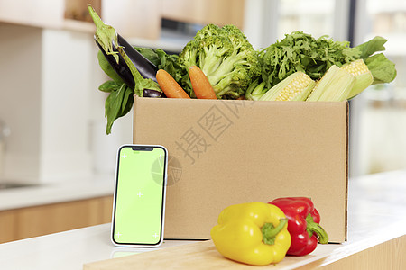 蔬菜配送手机团购蔬菜背景
