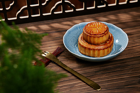 传统中国风中秋月饼图片