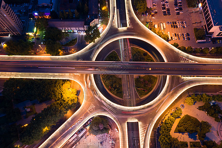 紫金山立交桥环形立交桥城市夜景图片