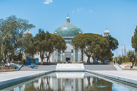 新疆建筑中国新疆南疆喀什地区喀什香妃园景区建筑风光背景