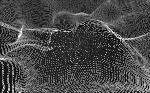 科技简约背景网状波浪形不规则网络背景图片