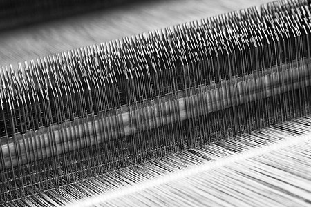 纺织厂的织布机特写工图片