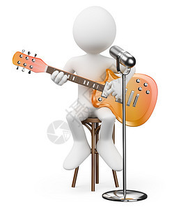 3个白人歌手吉他手摇滚明星孤图片