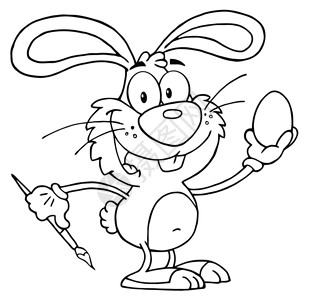 概括了快乐卡通兔子画图片