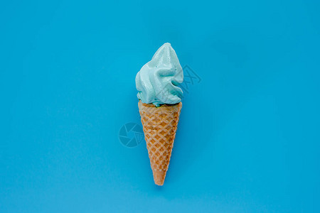 蓝色冰激凌图片