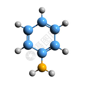 白底分离的苯胺活骨骼配方分子化学结图片