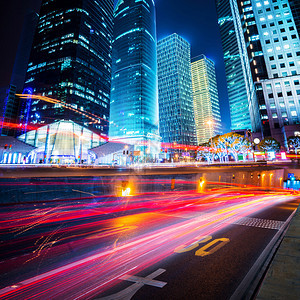 现代城市夜景背景图片