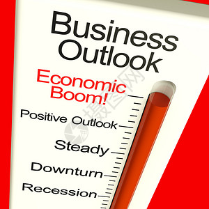 商业展望经济景气表显背景图片