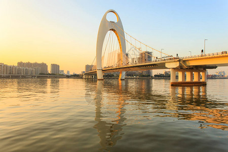 日落时广州市地貌图片