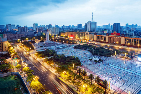 城市广场之夜南昌背景图片