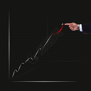办公室会议文件使用商业图表和手用指图片