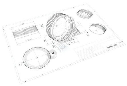 3个说明塑料瓶盖高于工图片