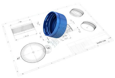3个说明塑料瓶盖高于工图片