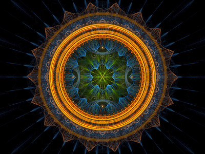 抽象的曼陀罗花计算机生成的图像图片