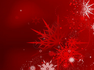 红圣诞雪花图片