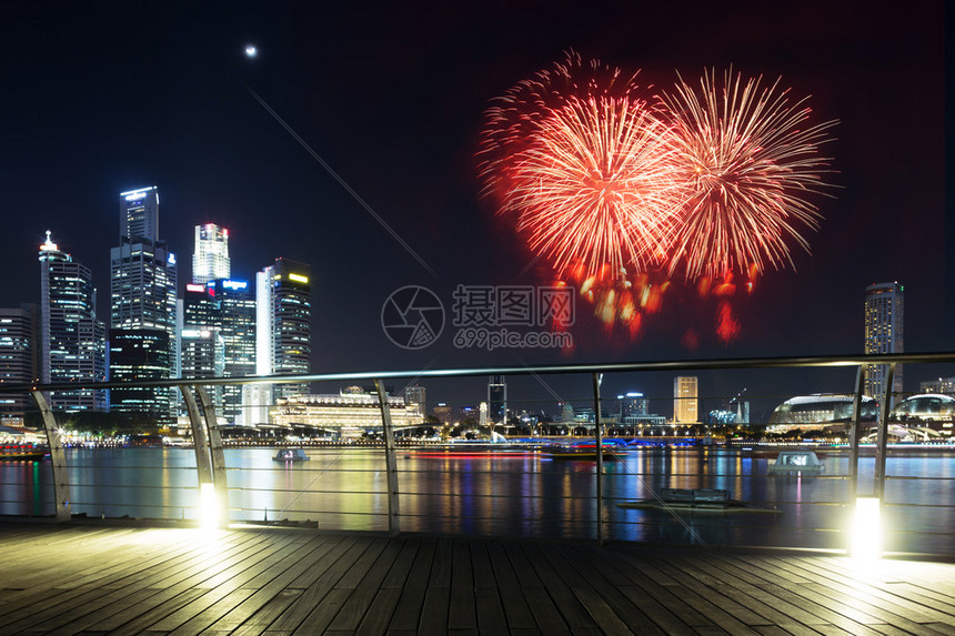 繁华的城市夜景图片