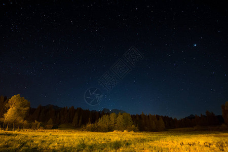 唯美的夜景星空星星图片
